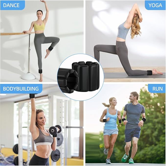 Adjustable Ankle Weights for Women Men 2 lb 2(1Lb Each)