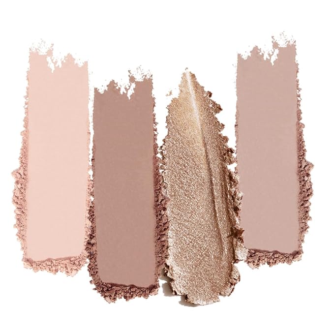 Mini Neutral Nude Cool-Toned Eyeshadow Palette with Mirror – Matte&Shimmer High-Pigment,Blendable Long-Lasting Waterproof Mini Smokey Eye&Contour Palette for Natural Makeup, Paleta de Sombras de Ojos