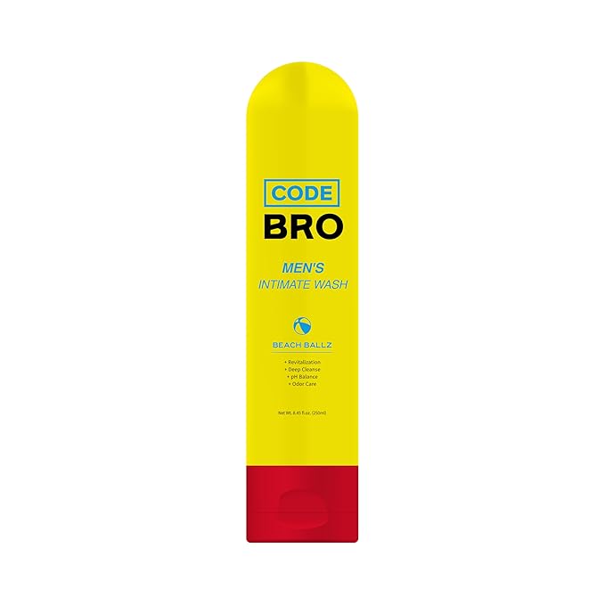 Code Bro Men's Intimate Wash Beach Ballz - Shower Stuff for Men (250ml, 8.45 fl oz)