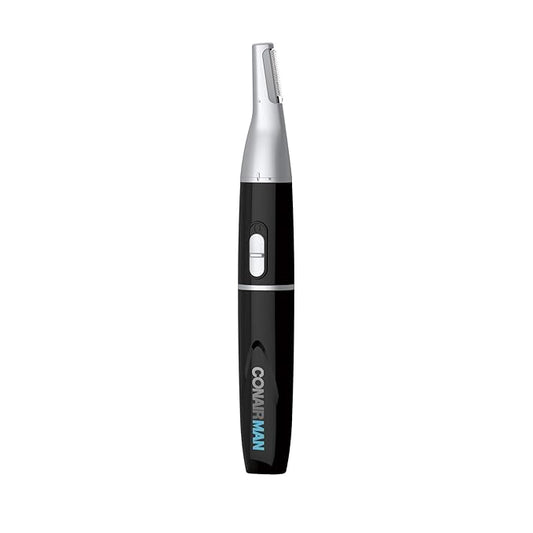 ConairMAN All-in-One Personal Trimmer for Men, for Nose, Ear, Eyebrows and Sideburns Hair Trimmer, 4 piece Men's Grooming Kit, Lithium Battery-Powered