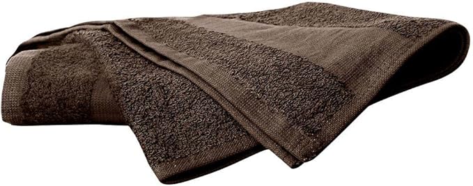 ForPro Professional Collection Premium Bleach Tough Salon Towels, Chocolate, 100% Cotton, Bleach-Proof, Stain Resistant, 16” W x 27” L, 24-Count,110542