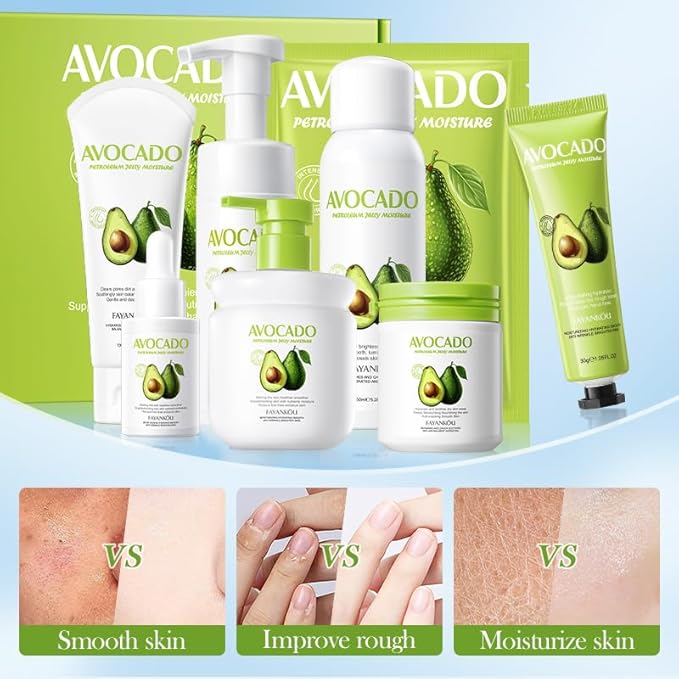 Avocado Facial Skincare Set - Complete Moisturizing