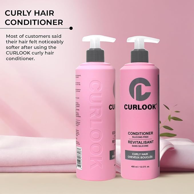 CURLOOK Curly Hair Conditioner | Silicone-Free - 400ml (13.5 oz) | Highly Moisturizing, Strengthens Hair | Made in Canada Curly Hair Products