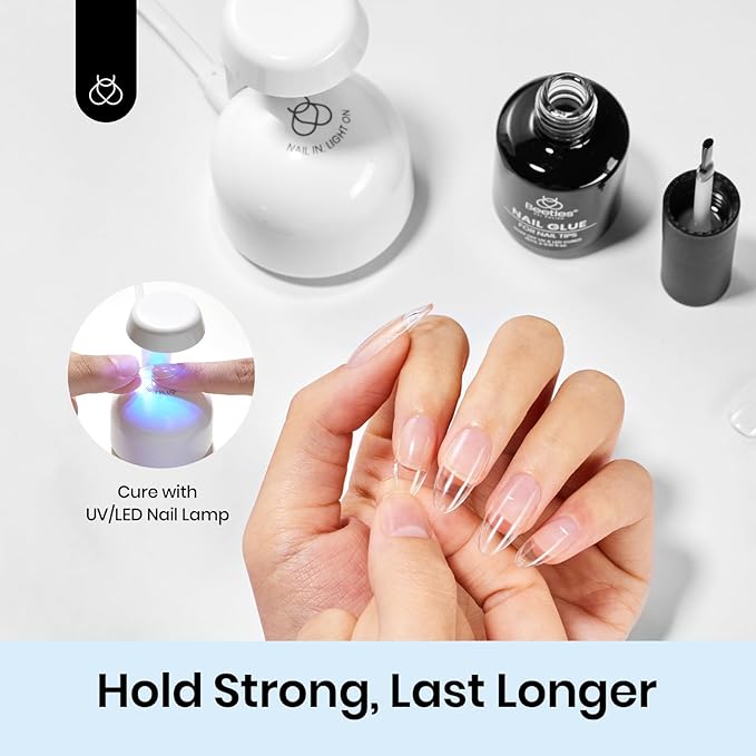 beetles Gel Polish 9 In 1 Gel Nail Glue for Clear Acrylic Nail Tips 2 Pcs 15ml Long Lasting Nail Gel Kit for False Nails Tips, Base Blooming Nail Gel, Spring Nail Art, U V Light Required