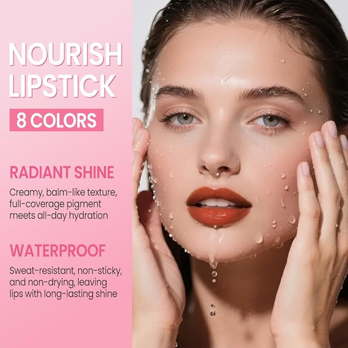 HHLTOH Honey Lipstick Tinted Lip Balm - Matte Tint Cream Lipsticks for All Skin Tones, Hydrating Lip Stain, Can be Buildable Blendable Nourishing Moisturizing Suitable for Women to Every Day Makeup 06
