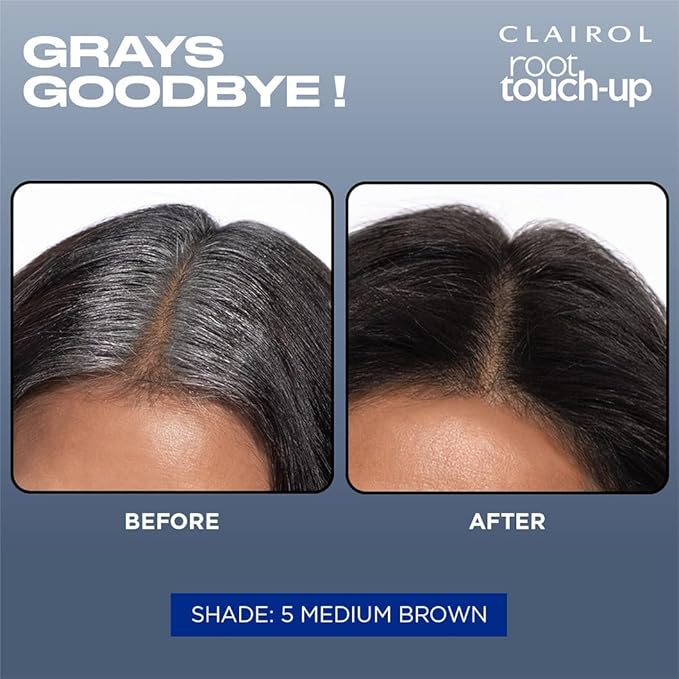 Clairol Root Touch-Up by Nice'n Easy Permanent Hair Dye, 5A Medium Ash Brown Hair Color, Pack of 1