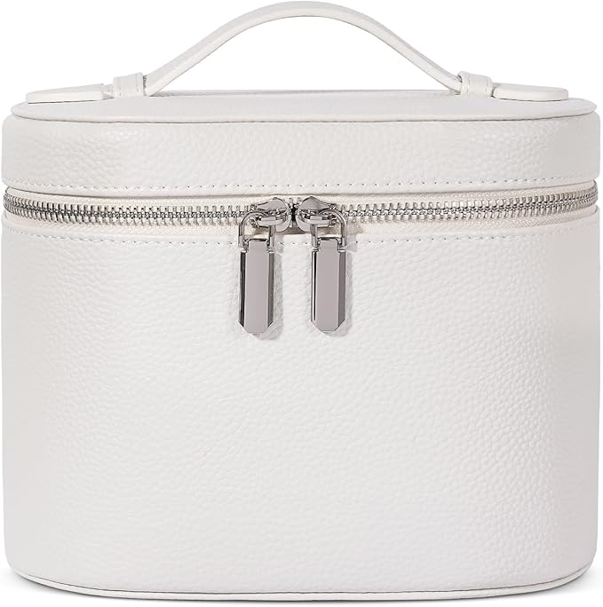 honitty Makeup Bag, Travel Make up Case with Compartments and Handle, Portable Cosmetic Organizer Bags,Toiletry Bag for Women