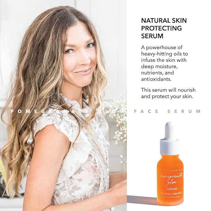 Pretty farm girl Pomegranate Glow Serum - Nouish & Protect - For Nourishing and Skin Protection - All Skin Types - Facial Use