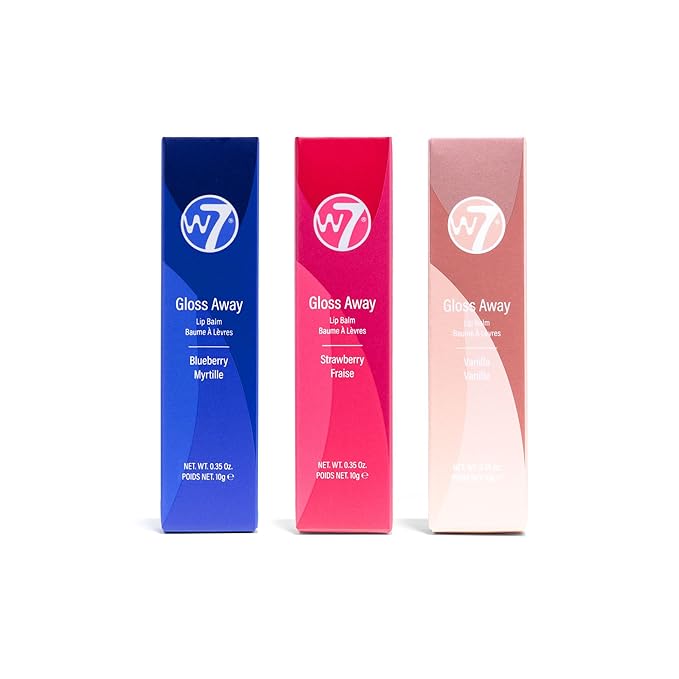 Wloss Away Lip Balm Trio - 3 Piece Vanilla, Strawberry 7 G