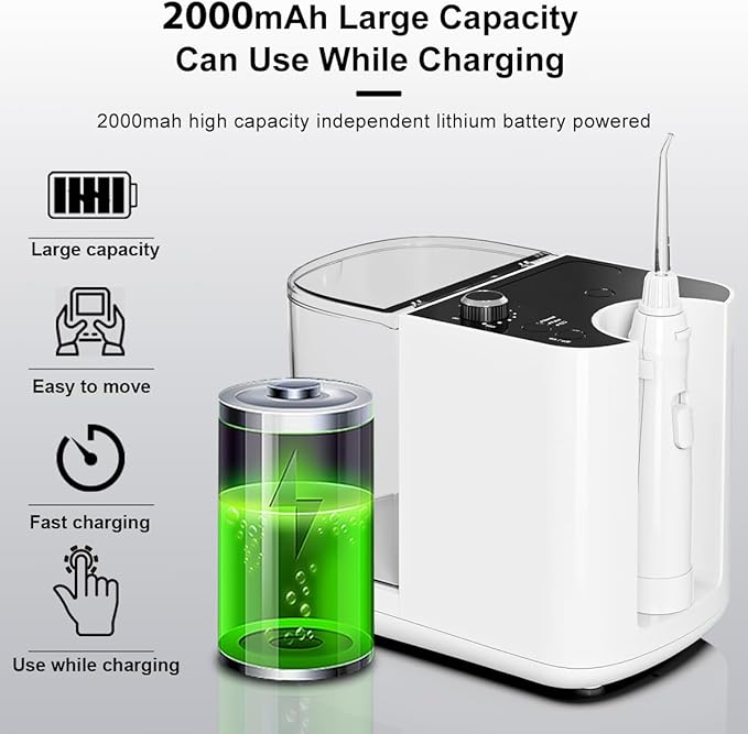 Upgraded Version 900ML Large Capacity Countertop Water Flosser, Aquarius Water Flosser Professional with UV Sanitizer Light, Oral Irrigator for Teeth, Gums, Braces, Dental Care