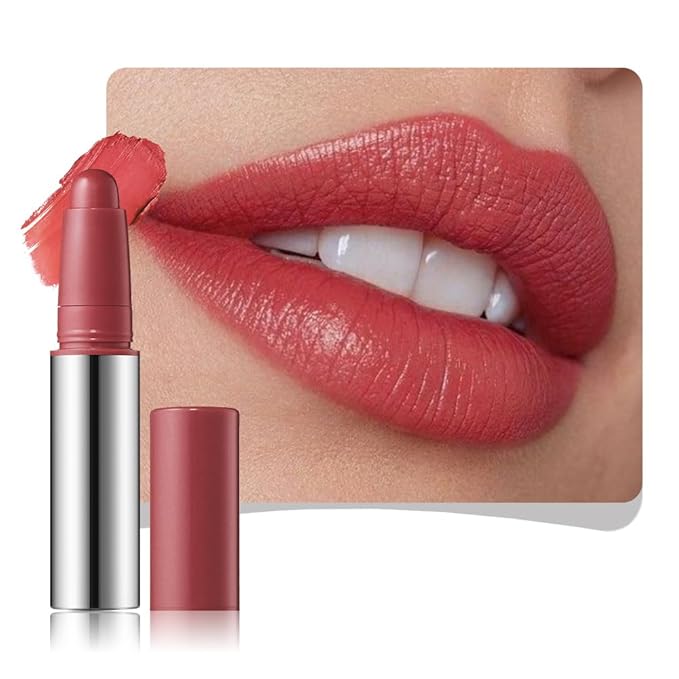 JUAAZIN Crimson Matte Lipstick Crayon - High Pigment Creamy Formula, Waterproof Long Lasting, Smooth Glide Application, Non-Sticklipstick, Ultra Thin Lightweight, Velvet Matte Lip Feel for Women 03#