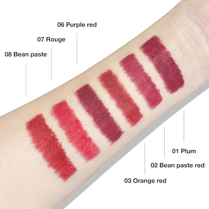 evpct Silky Lip Liner Pencil Retractable, Carmine Red Smooth Lip Liner Creamy Velvet Lipliner Long-Lasting for Korean Makeup Contouring Matte Lip High Pigmented Rich Colors Crayon Lipstick Pen 07