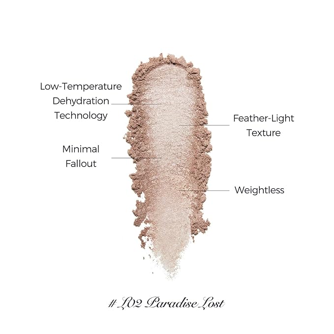 Flower Knows Little Angel Embossed Highlighter- Rose Champagne Highlighter Powder,Warm Rose Gold,Pearly Shimmer,Long-Lasting Radiant Dewy Glow,Feather-Light, Luxurious Velvet Finish(L02 Paradise Lost)