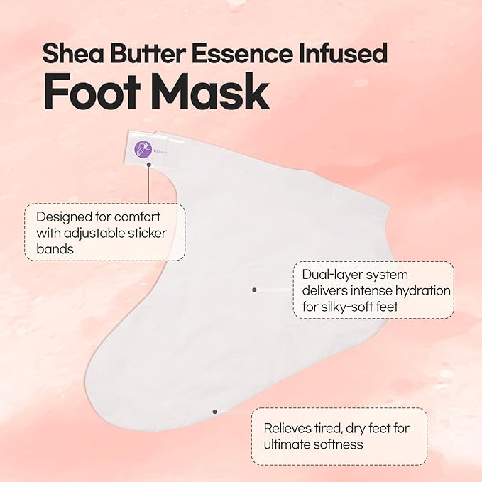 Epielle Moisturizing Hand & Foot Masks, Soften Dry, Rough Skin with Sunflower Seed Oil & Vitamin E, Self Care Gifts for Women, Spa Kit, Stocking Stuffers, 6 Moisturizing Gloves & 6 Moisturizing Socks