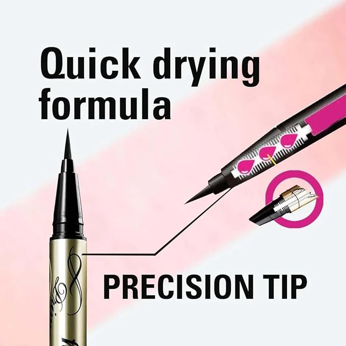 Heroine Make by KISSME Prime Liquid Eyeliner, Super Waterproof, Ultra Fine Tip for Precise Eye Makeup, Stay All Day Long, 02 Brown Black 0.4mL/0.01 Fl Oz