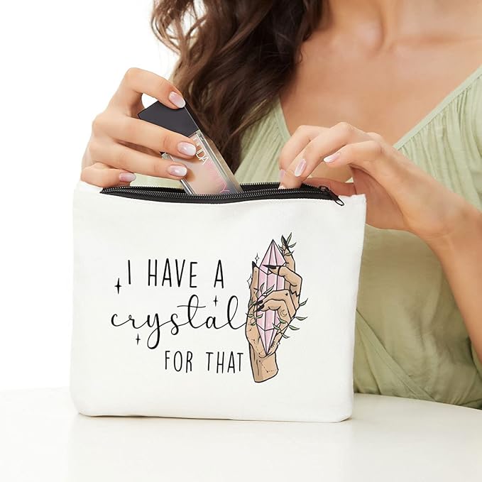 Witchy Gifts, Witchy Room Decor, Witchy Decor, Witchy Stuff, Funny Gifts for Witchy Women Her Gifts for Coven Sisters Witchy Friend Gift Halloween gifts Witchy Makeup Bag-I Have a Crystal for That