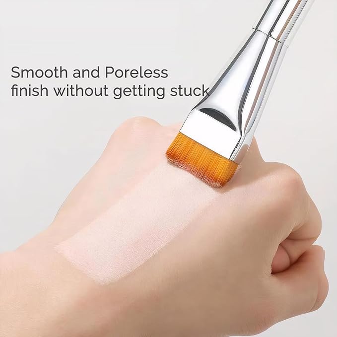 ENCHANTLIVING Foundation Brush for Liquid Makeup,Concealer Brush,Cosmetic Brush,Kabuki Brush, Premium Soft Bristles,Doesn't Soak Up Powder For Creams,Facial Mask,Liquids,Mask Cosmetic Makeup Tool
