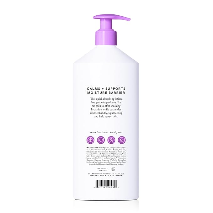 Billie Soothe Comforting Body Lotion, Oat Milk + Ceramides, 18oz