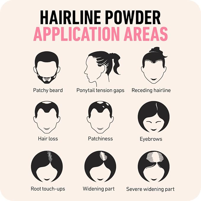 BOLDIFY Hairline Powder (LARGE, 10g) - Root Touch Up Hair Color for Gray Coverage - Bald Spot Concealing Hair Powder for Women & Men - 24-Hour Stain-Proof - Light Brown