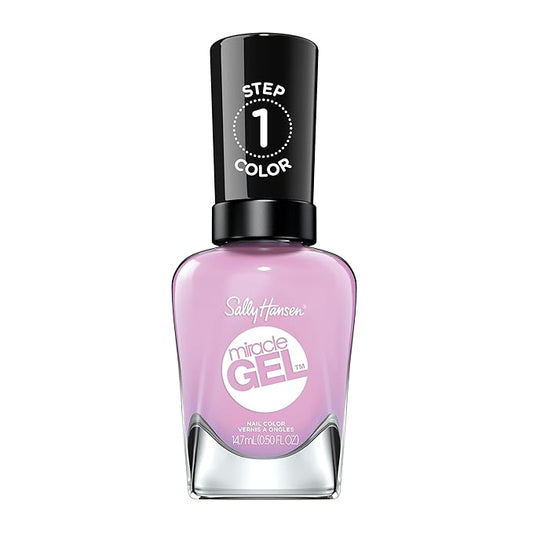 Sally Hansen Miracle Gel Salon Quality Nail Polish | Gel-Like Formula, Two-Step System, No UV Light Needed, Long Lasting | Opaque, Glossy | 534 Orchid-ing Aside | Orchid Pink Nail Color