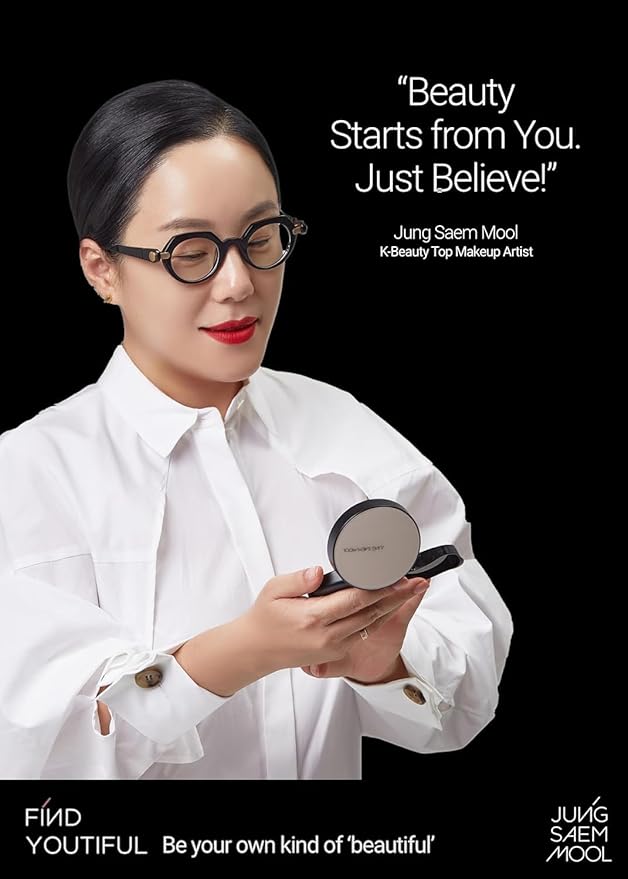 JUNG SAEM MOOL Essential Skin Nuder Cushion Refill | Natural Finish, Buildable Coverage Cushion Foundation by Korean Makeup Artist (Refill Only, 0.49 Fl Oz, SPF 50), 21 Medium
