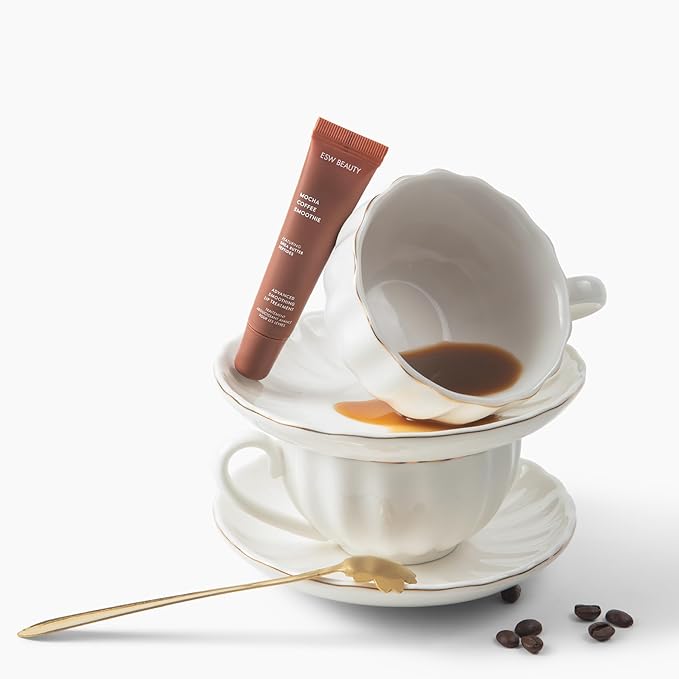 ESW Beauty Mocha Coffee Smoothie Lip Treatment – Rich Mocha & Fresh Coffee with Shea Butter & Peptides for Smoother, Softer Lips
