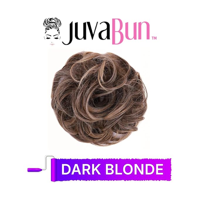 Juvabun Messy Bun 2.0 Dark Blonde Messy Bun Hair Extension Natural Look Hair Bun Scrunchie for Women Everyday Hairstyles