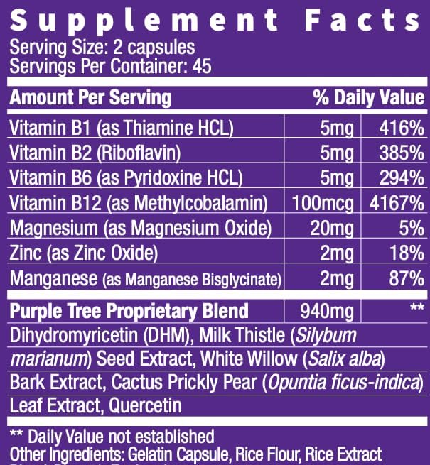 purple tree Post-Celebration Wellness Supplement