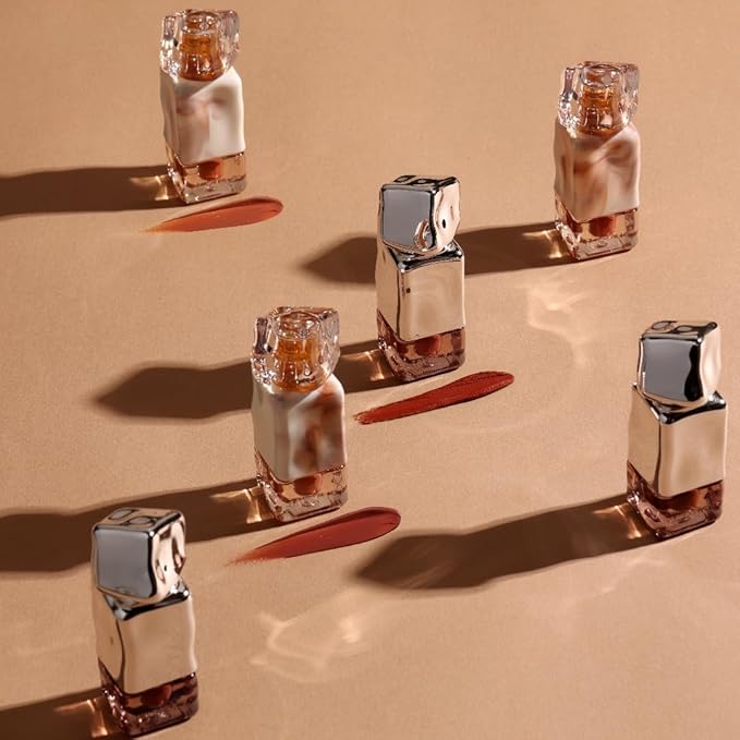 Mistine Makeup Lip Gloss Lip Plumber Non-sticky Tinted Lip Gloss Infused with 1% Peptide Moisturizing Shiny Finish Lip Tint Hydrating Lifter Gloss Lightweight Feeling Lip Oil J06 Amber Brown 0.1 fl oz