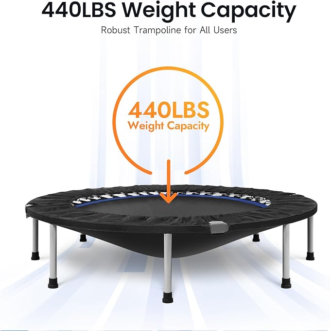 BCAN 40/48" Foldable Mini Trampoline Max Load 330lbs/440lbs