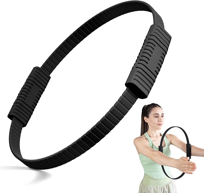Pilates Ring Set for Women, Pilates Ring and Ball Set with 5-Level Resistance Bands for Core Strength, Stretching, Toning & Full Body Home Workout Pilates Equipment