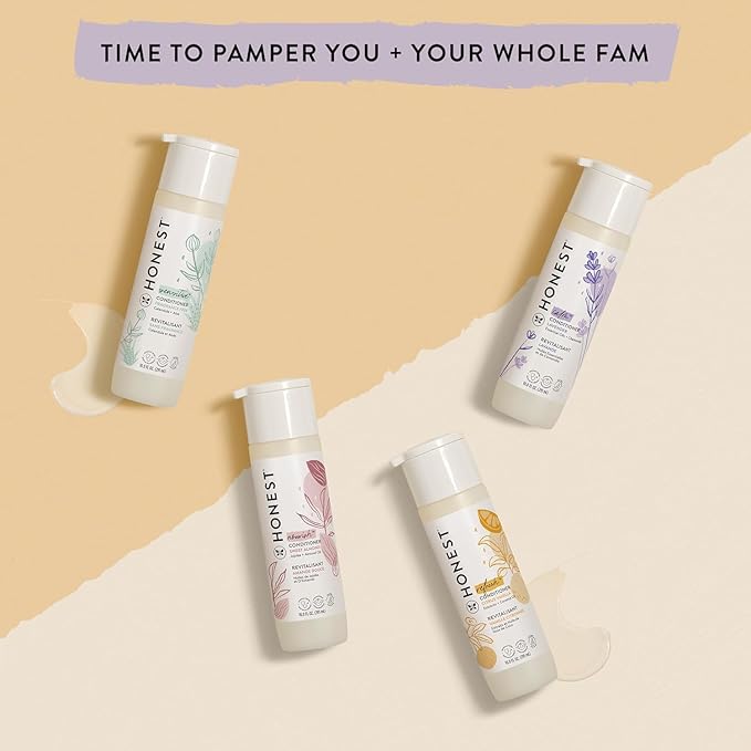The Honest Company Silicone-Free Conditioner, Gentle Tear-Free Hypoallergenic Baby Hair Care with Naturally Derived Ingredients Lavender Calm 10 fl oz