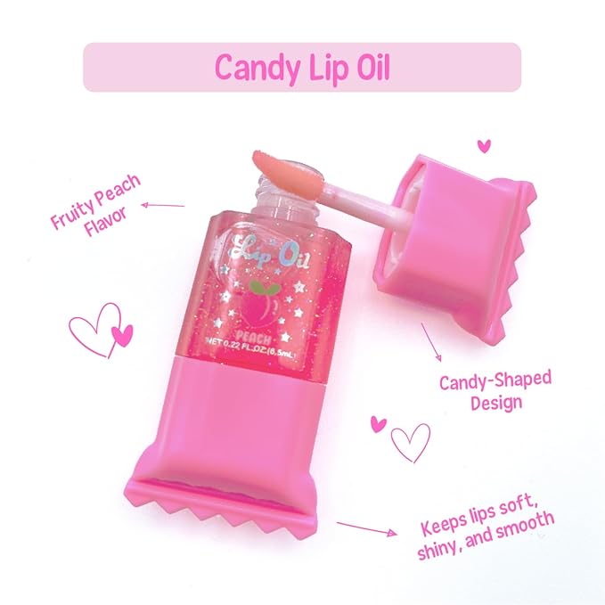 Hot Focus | Glossy Lips Kawaii Berry Edition – Assorted Lip Gloss Flavors, Non-Toxic Lip Glosses & Makeup for Kids & Teens