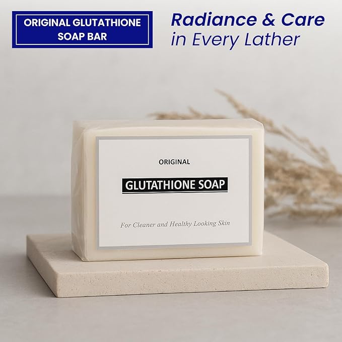 Relumins Original Glutathione Exfoliating Soap - Deep-Cleansing Face & Body Bar with Antioxidants for Clearer, Radiant, and Clean Skin – For Normal to Oily Skin - 120g x 3 Bars