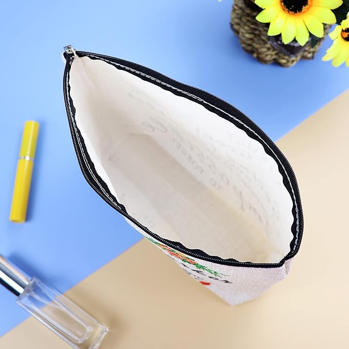 Social Worker Appreciation Gift Makeup Bag Gifts Thank You Gift for Volunteer Social Work Thanksgiving Day Christmas Birthday Gift for MSW Social Work Volunteer Cosmetic Bag Makeup Pouch Toiletry Bag