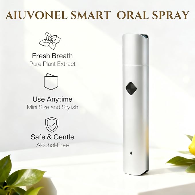 Smart Rechargeable Oral Spray For Bad Breath Portable Fresh Breath Mist Device Mint Flavor, Refillable Design for Daily Refreshing Use