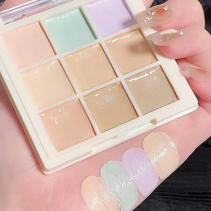 9 Colors Cream Concealer Foundation Palette, Correcting Concealer creamy concealer