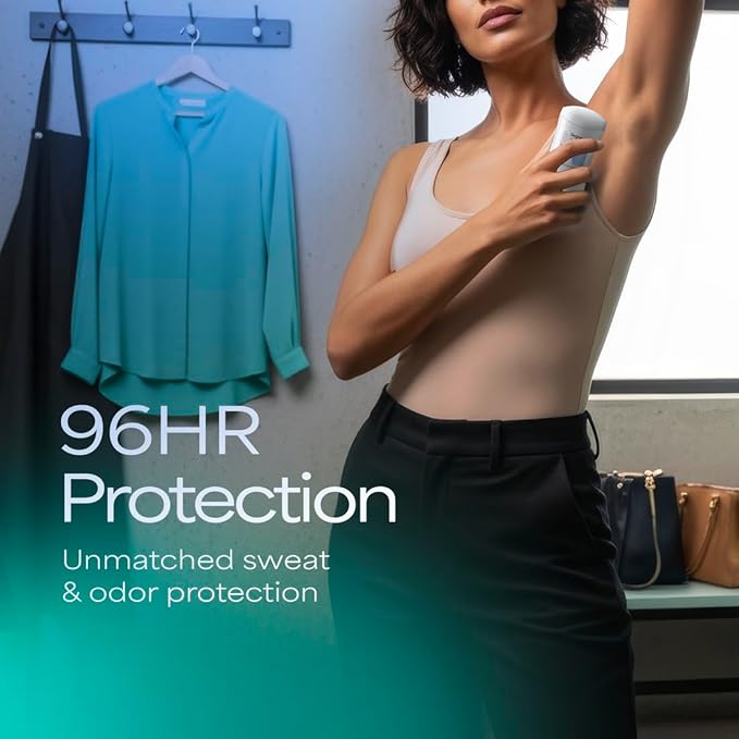 Degree Clinical Strength Antiperspirant Deodorant 96-Hour Sweat and Odor Protection Fresh Cotton Invisible Solid 5x Types of Sweat 1.6 oz