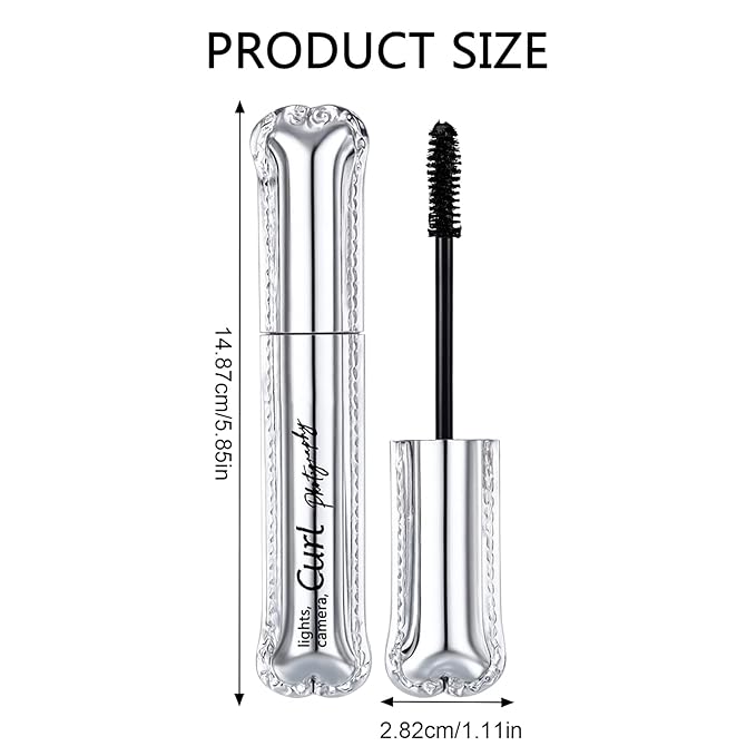 Mascara for Older Women 60 Plus, Volumizing & Lengthening Tubing Mascara for Mature Lashes, Smudge-Proof, Long-Wear, Hypoallergenic Black Mascara, Easy to Remove