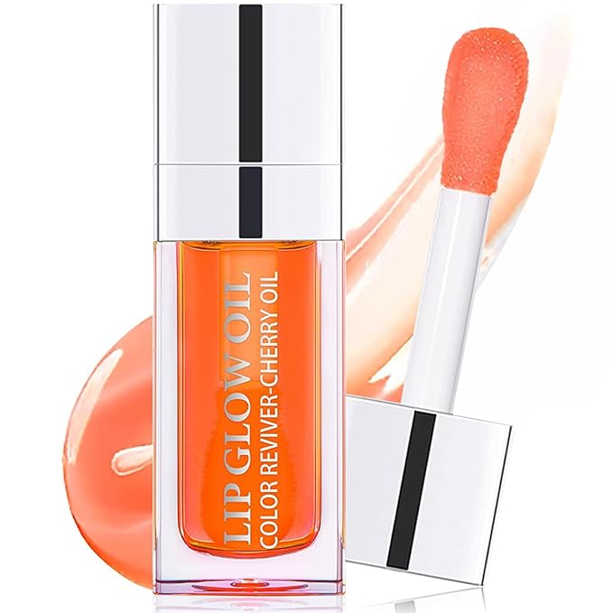 Plumping Lip Oil, Moisturizing Lip Glow Coral
