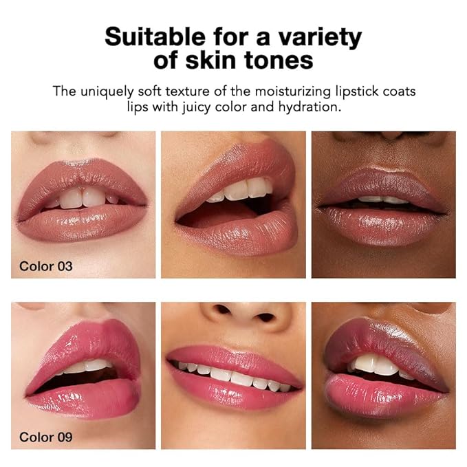 HHLTOH 2Pcs Tinted Lip Balm Moisturizing Lipstick,Waterproof Hydrating Matte Lip Balm for Women,Creamy Natural Color Stain for Dry Lips,Soft Matte Finish (9# Charming Peach Pink & 3# Bean Paste Brown)