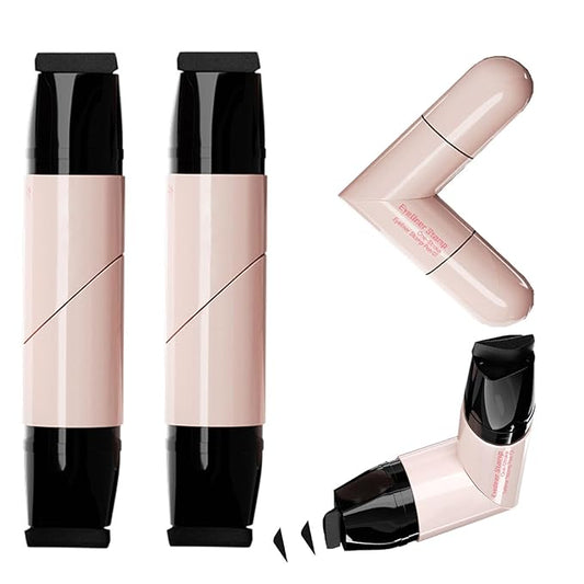 2 Pack Black Eyeliner Stamp,One-Piece Liquid Gel Eyeliner Stencil Set for Perfect Wings,Long Lasting Waterpoof & Smudgeproof Foldable Makeup Eye Liner Tool
