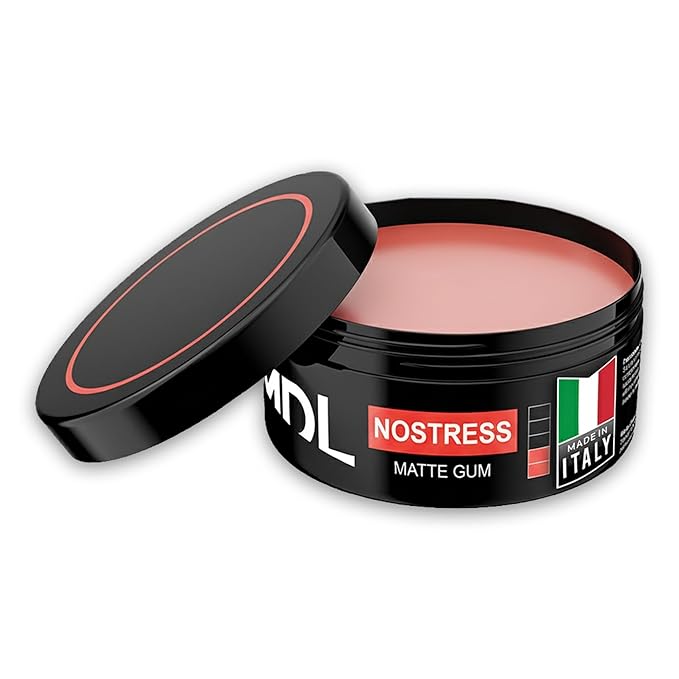 MY DE LUCA NO STRESS Matte Gum Hair Wax for Men, Reworkable Hold Pomade Alternative for Natural Matte Finish, Alcohol-Free Hair Hair Care for Control & Soft Finish, Water-Based, Made in Italy, 100 ml