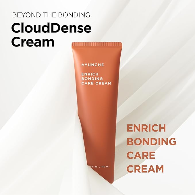 AYUNCHE Enrich Bonding Leave-In Cream 5.0 fl oz – K-Beauty Bond Repair Treatment, 392°F Heat Protection, Split Ends Care, Frizz Control & Hydrating Formula for Soft, Silky, Fine, Dry & Damaged Hair
