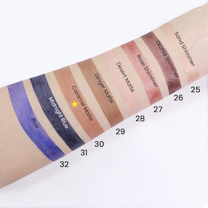 evpct 2Pcs Cream Eye Shadow Brightener Sticks Set for Eyes, Caramel Matte Pencil Eye shadow Applicator Stick Pen Palette Makeup Waterproof sombras en crema para ojos 30+30