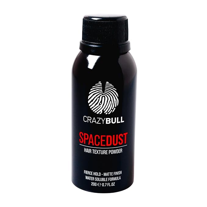 Crazy Bull Hair Space Dust Hair Texture Powder - Vegan Friendly Men - Lightweight Short-Medium Hair - 0.7 oz