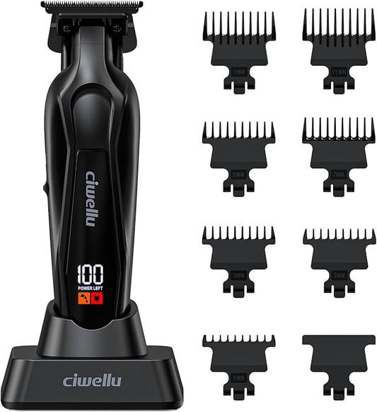 Hair Trimmer for Men, Professional Barber Liner & Beard Trimmer with Zero-Gap T-Blade Clippers,USB-C Fast Charge with 7 Guards for Hair/Body
