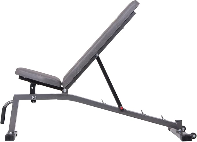 Body Champ Olympic Weight Bench with Squat Rack Included PRO3900, Grey