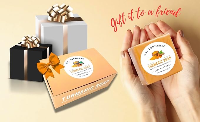 Turmeric Soap Bar | Face & Body Cleanser | Moisturizing | Lathering | Deep Cleansing | Evens Skin Tone | Refreshing Scent | Radiant Skin| 12 Pack