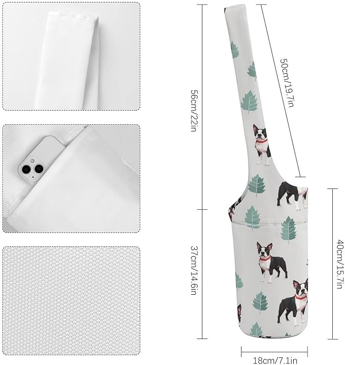 Portable Yoga Mat Carrier Single Shoulder Bag with Pocket Spacious for Yoga Gym Fitness Travel